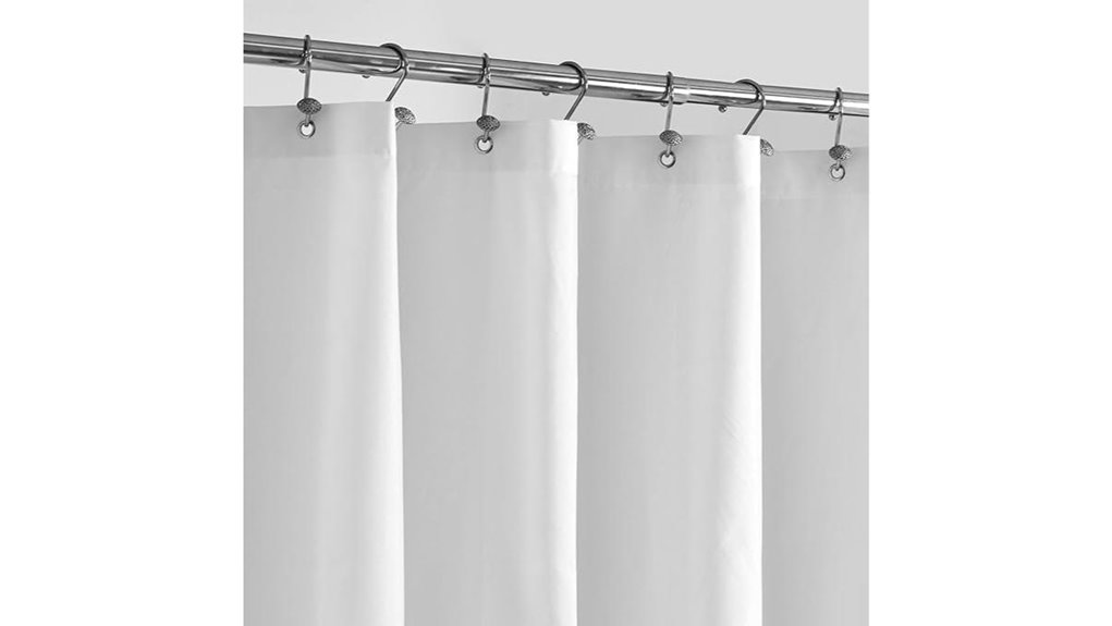 Shower Curtain Liner (Mildew-Resistant) That Keeps Mildew Away 4 magnetized 72x72 alyvia liner