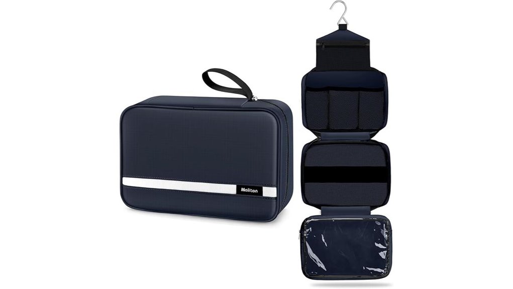 maliton waterproof navy toiletry