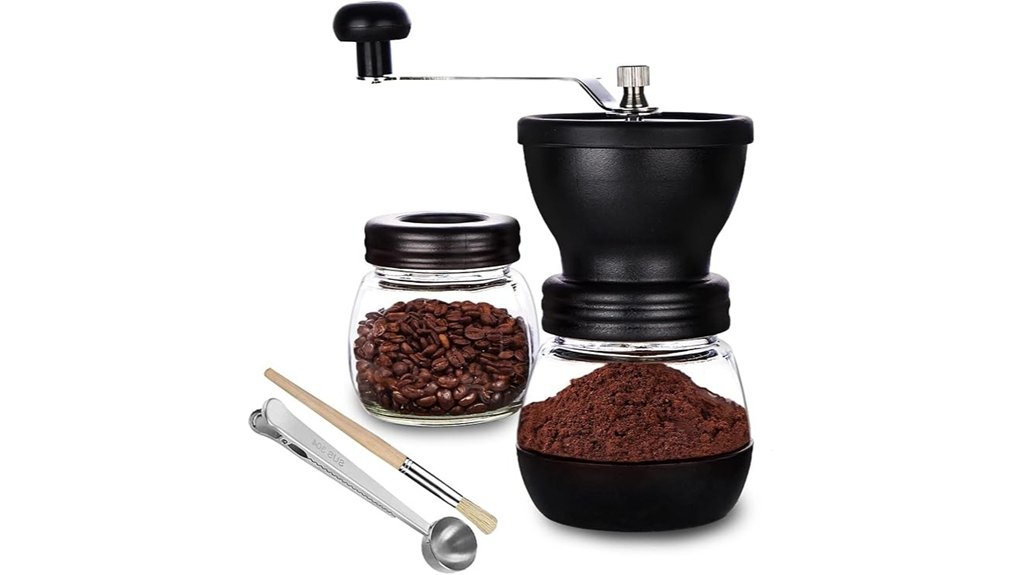 Coffee Grinders: Hand Crank vs Electric Travel Size—Best 13 manual ceramic grinder kit