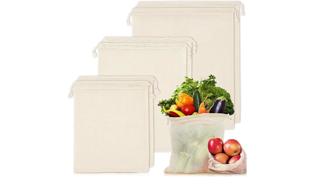 Reusable Produce Bags for Travel Apartments (Light Mesh) 5 maqihan mesh produce bags