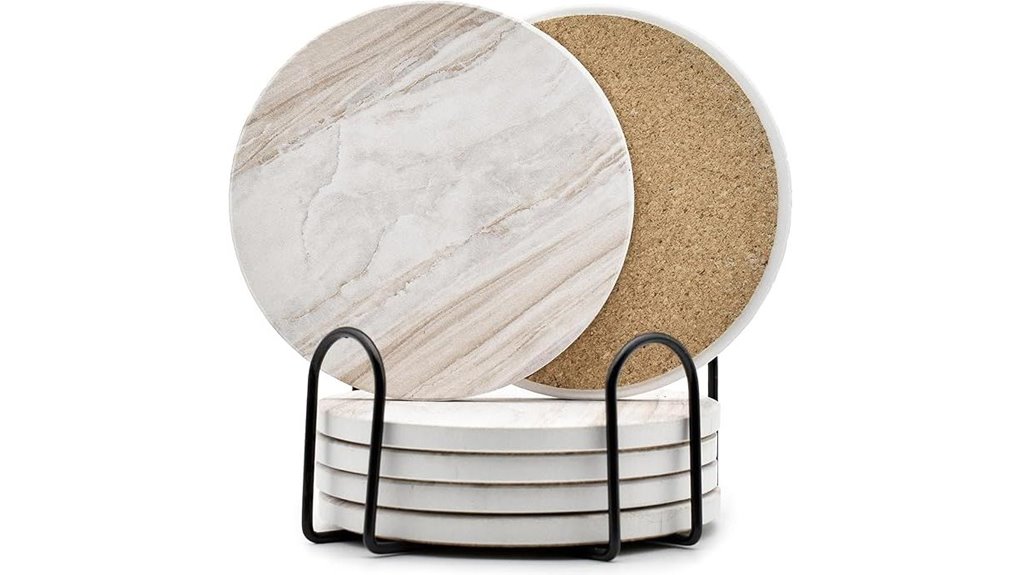 marble ceramic drink coasters