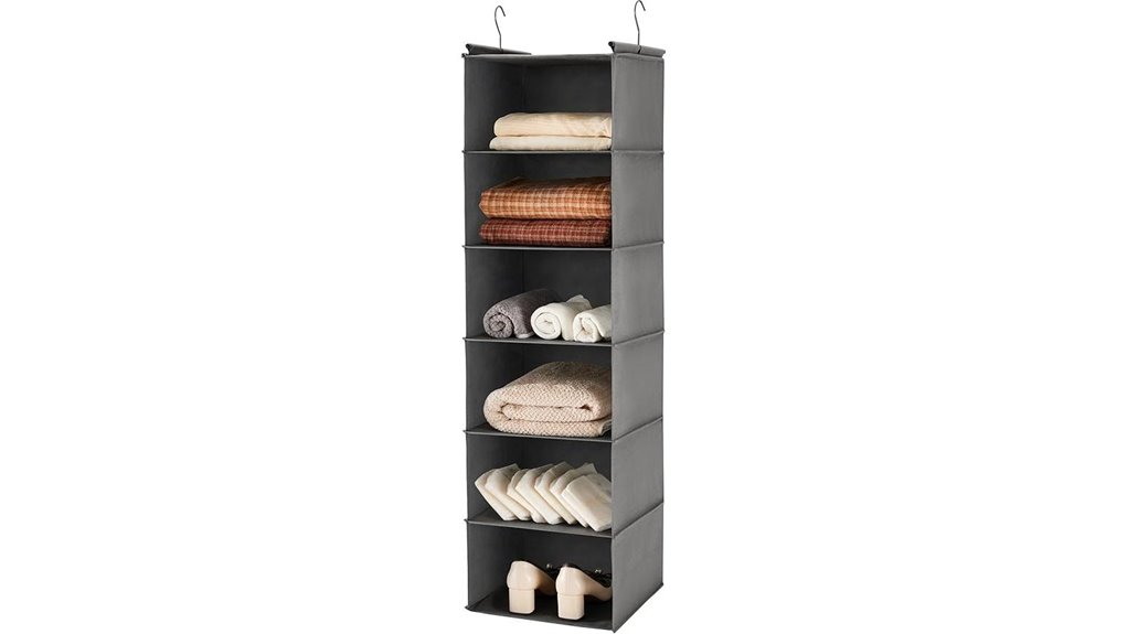Portable Closet Organizers for Rentals to Keep Your Space Tidy 13 max houser six tier organizer
