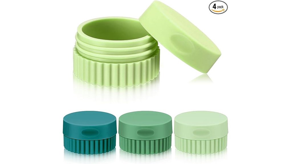 maxcheck green silicone cream jars