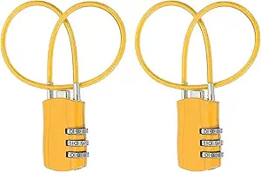 Travel Cable Locks for Lockers & Bags You’ll Love 7 meccanixity dual 3 digit lock