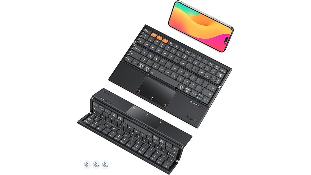 The Travel Keyboard + Trackpad Combo (Compact) That Sticks 9 meetion foldable keyboard touchpad