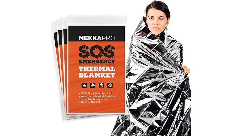 Top Emergency Mylar Thermal Blankets You Need on Hand 4 mekkapro 4 pack mylar blankets
