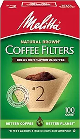 melitta 2 cone coffee filters