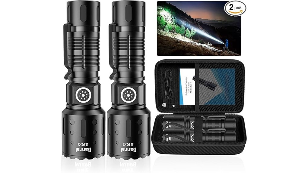 Mini Flashlights Travel Emergencies: Rechargeable vs Battery 10 memory mode tactical led flashlight