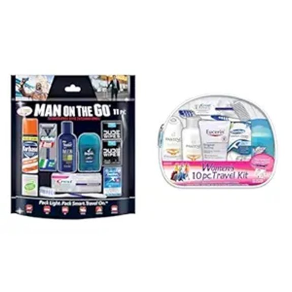 Compact Grooming Kits (TSA-Friendly) Ideal for Travel 10 men s 11 piece women s 10 piece
