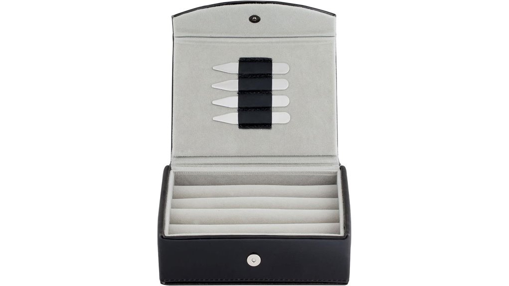 mens leather travel cufflinks