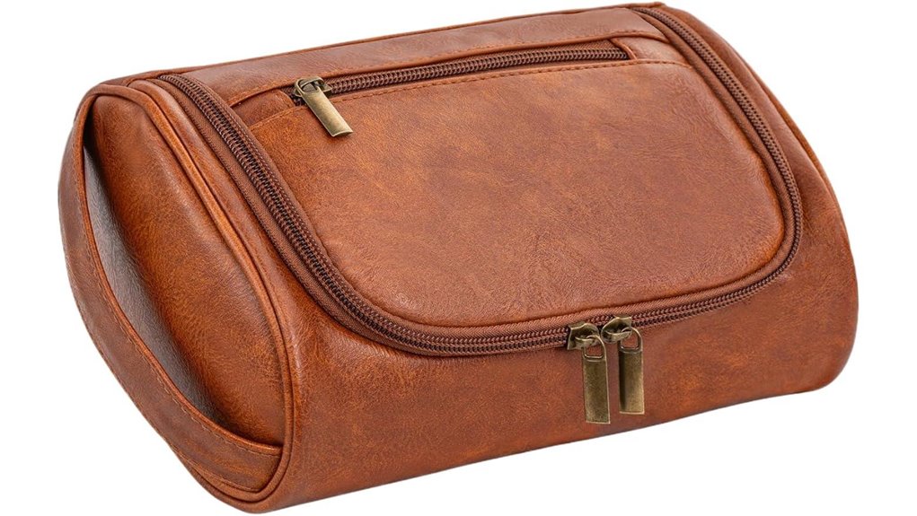 mens pu leather toiletry