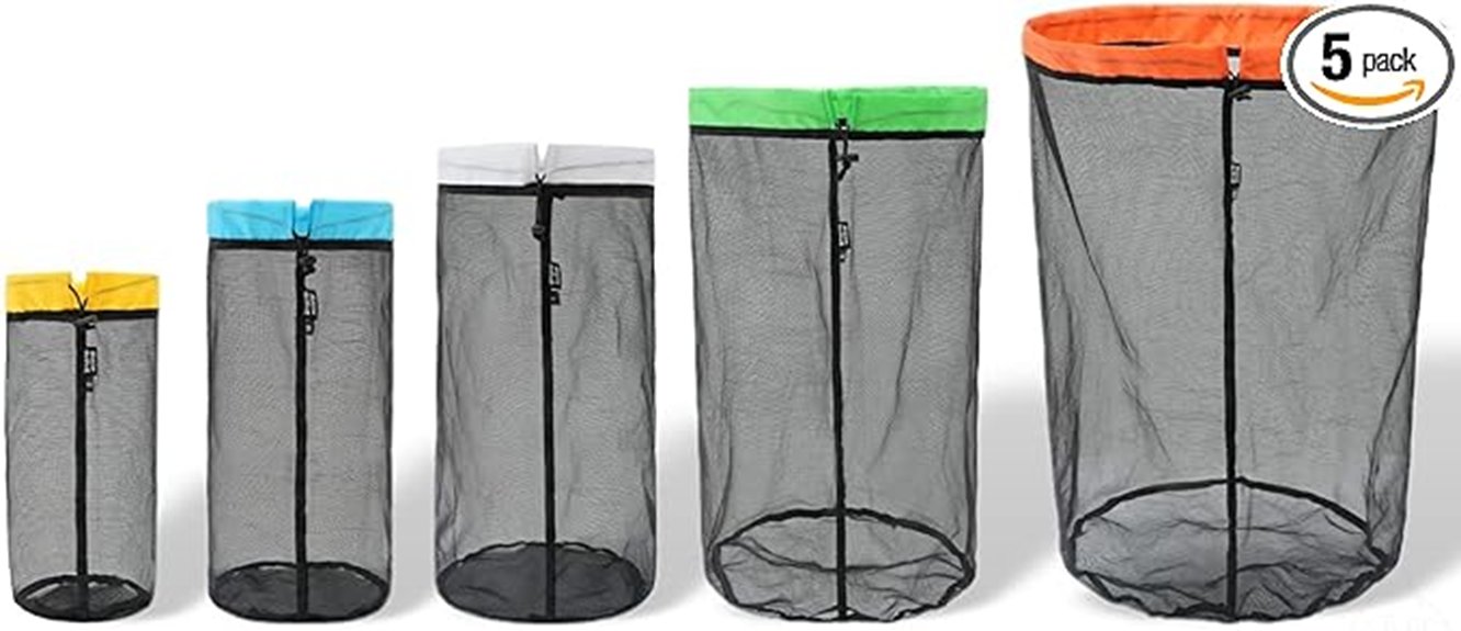 mesh lightweight drawstring 5 pack