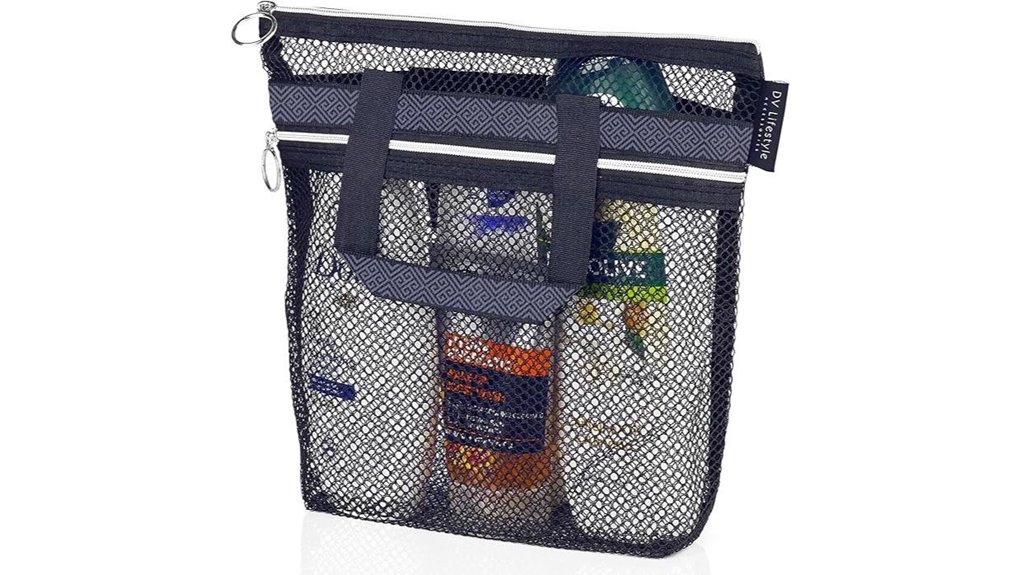 Quick-Dry Mesh Travel Shower Bags Hostels Travelers Love 3 mesh shower bag quick dry