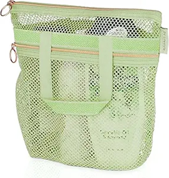 Fast-Dry Mesh Hostel Shower Caddies Every Traveler Needs 8 mesh shower quick dry zip pockets