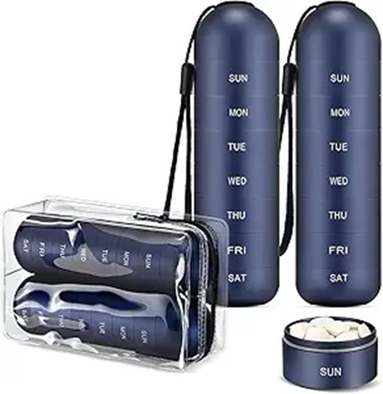 metal travel pill organizers