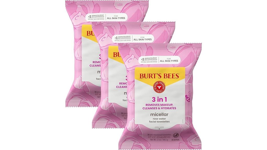 Micellar Water Wipes (Travel Pack) Keep Skin Spotless on Go 3 micellar rose water towelettes