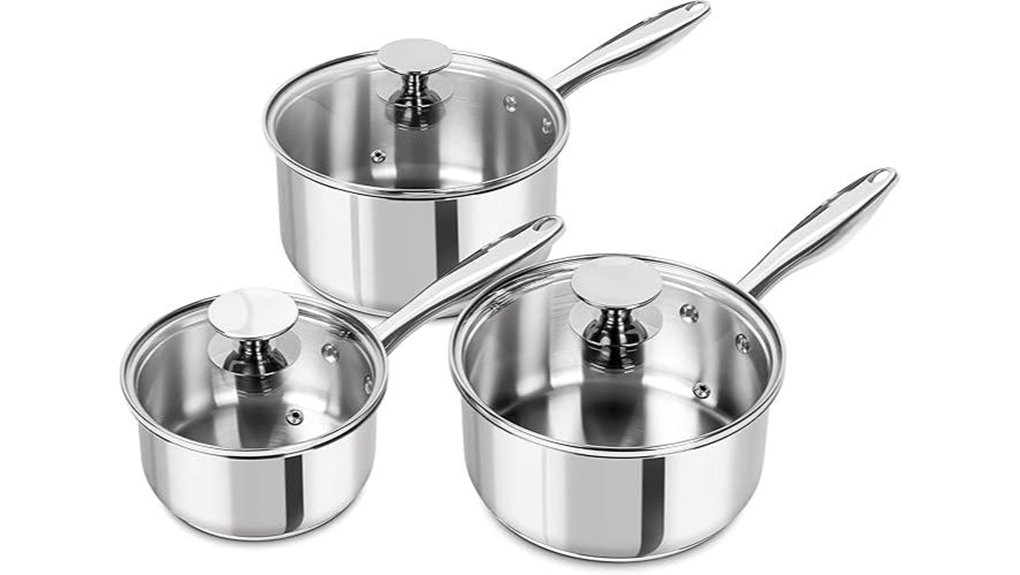 Best Saucepan Sets Every Chef Swears By 5 michelangelo 6 piece stainless saucepans