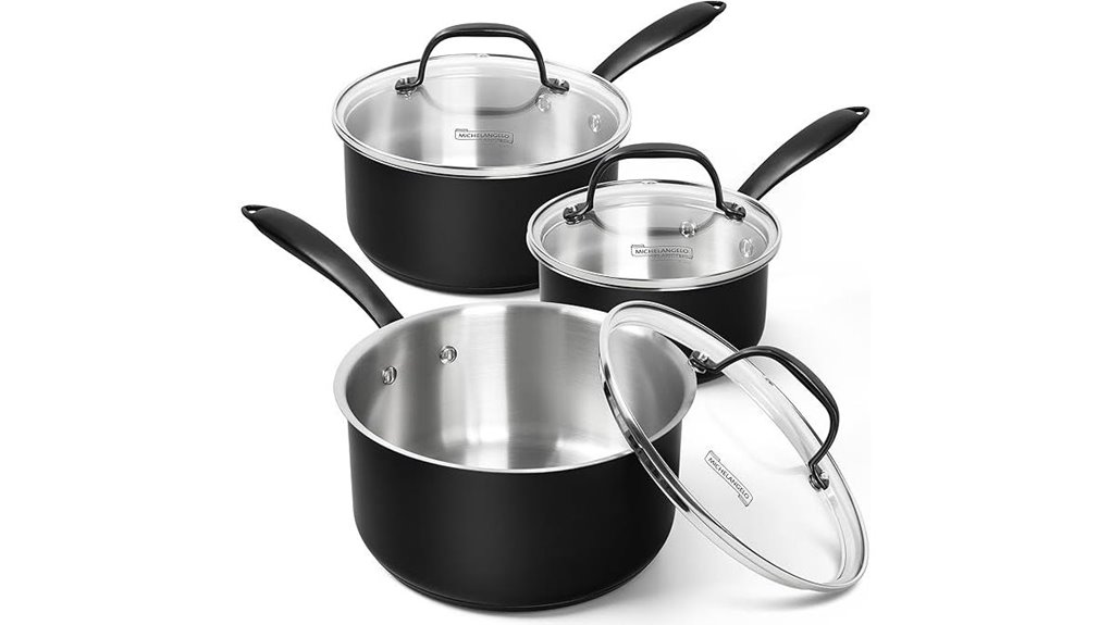 Best Saucepan Sets Every Chef Swears By 13 michelangelo induction stainless saucepans