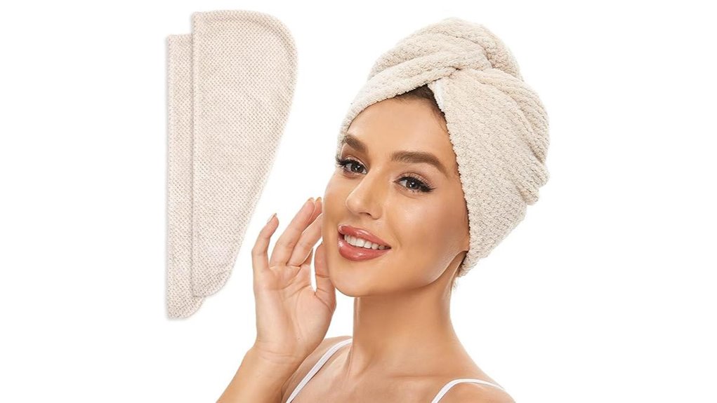 Microfiber Hair Towels (Quick Dry Turbans) That Save Hours 5 microfiber anti frizz quick dry wraps