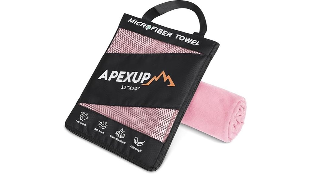Quick-Dry Travel Towels (Small + Large): Traveler's Favorite 14 microfiber ultra absorbent travel towel