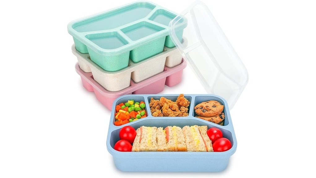 microwave safe 4 compartment bento box