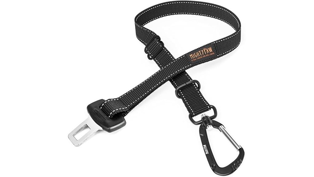 Travel Pet Seat-Belt Harnesses: Secure & Adjustable Must-Haves 4 mighty paw dog seatbelt