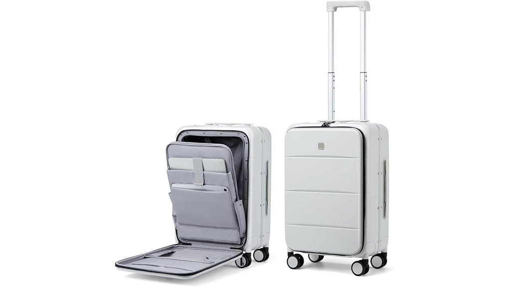 Best Luggage with Easy-Access Front Pockets (Laptop-Friendly) 13 milada 20 inch tsa spinner