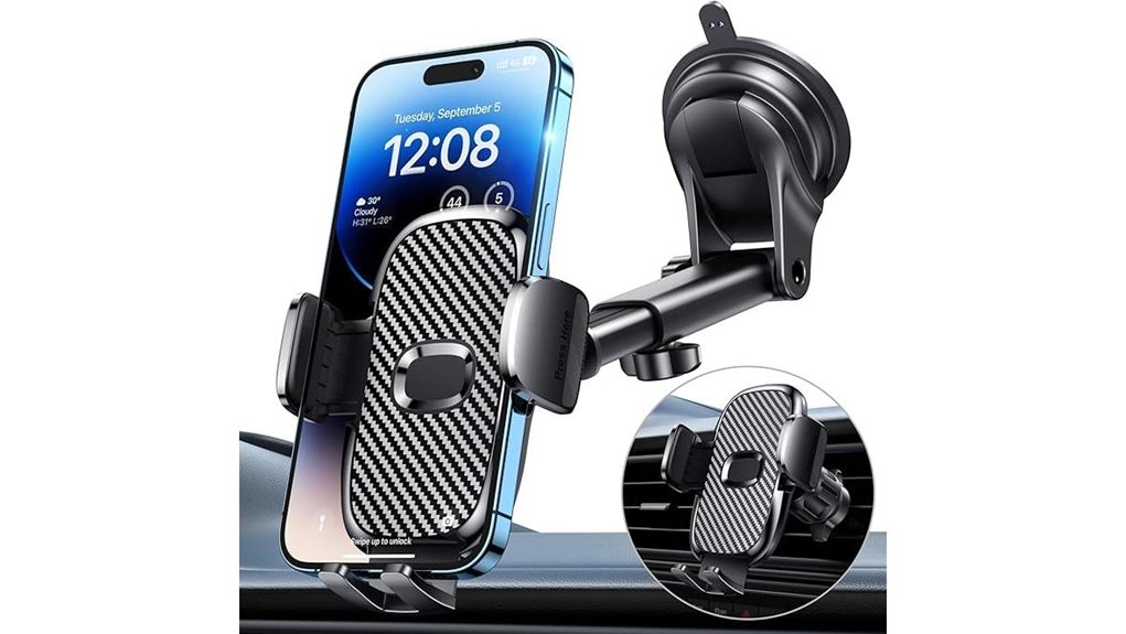 Universal Phone Mounts for Rental Cars: Vent vs Dash Guide 8 military grade 360 suction holder