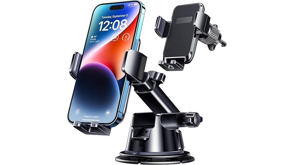 Universal Phone Mounts for Rental Cars: Vent vs Dash Guide 5 military grade suction phone mount