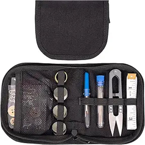 Top Sewing Kits for Travel with Safety Pins + Spare Buttons 3 military sewing buttons nylon case