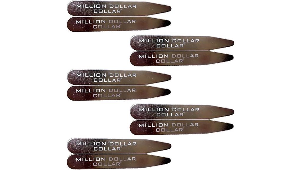 Collar Stays (Metal Travel Set) That Keep Your Shirts Crisp 10 million dollar felt collar stays