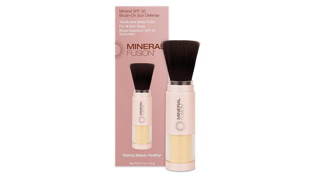 Sunscreen Powder Brushes for Travel Reapply Over Makeup 2 mineral fusion brush on sunscreen