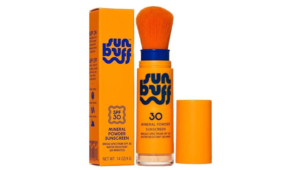 Sunscreen Powder Brushes for Travel Reapply Over Makeup 5 mineral spf30 sunscreen brush