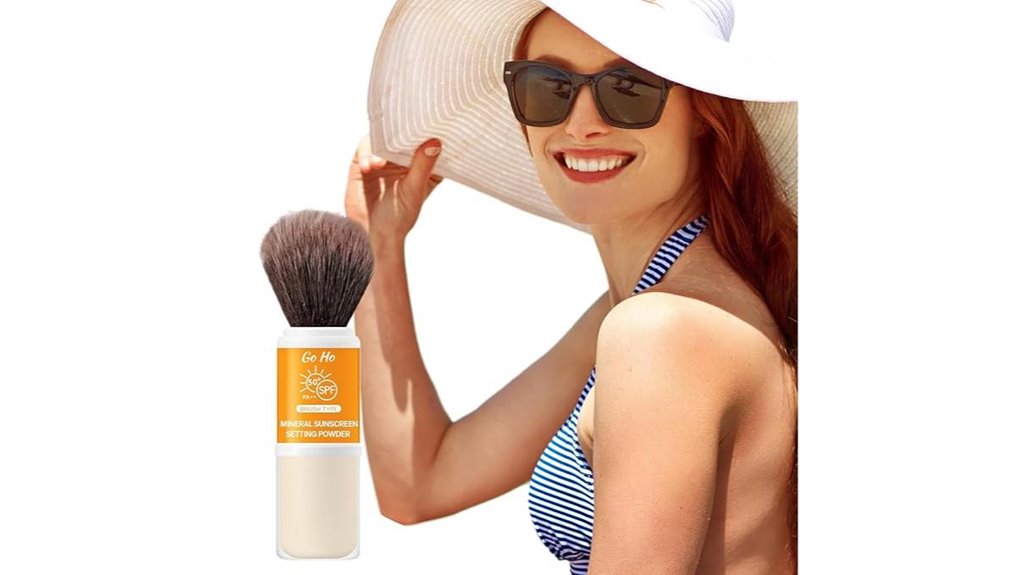 Sunscreen Powder Brushes for Travel Reapply Over Makeup 9 mineral spf 50 sunscreen