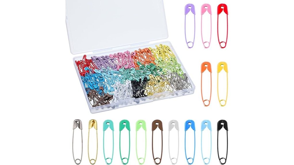 Travel Safety Pins & Clips (Organizer Sets) for On-the-Go Essentials 4 mini 30mm 15 color pins