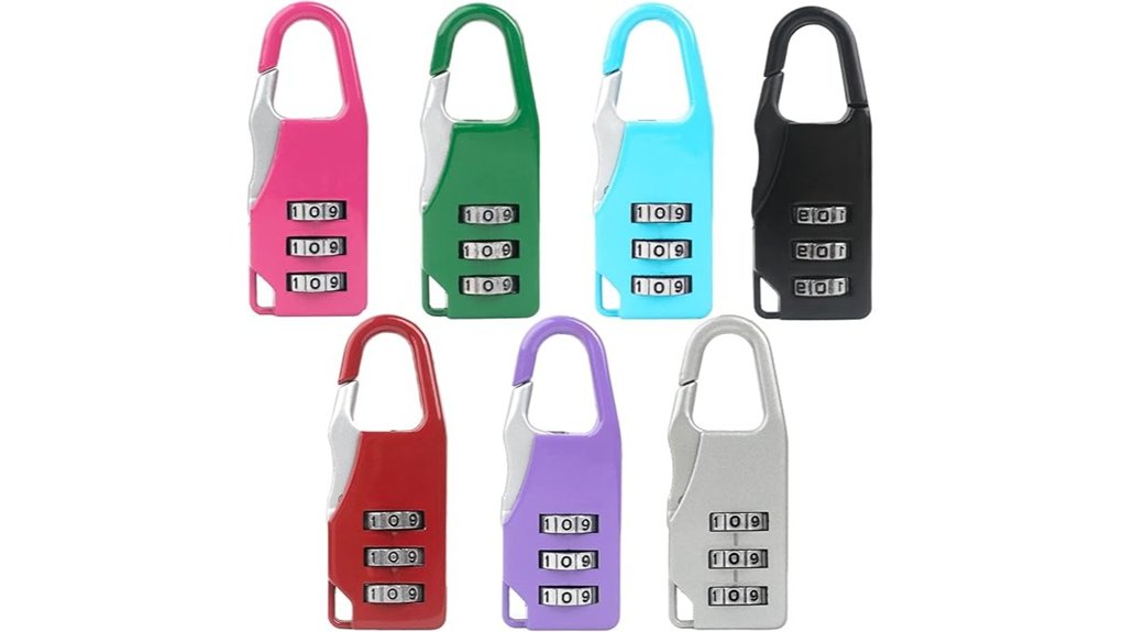 mini 3 digit padlock set