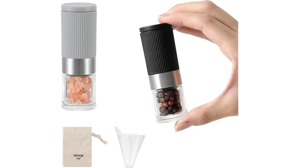 mini adjustable salt pepper