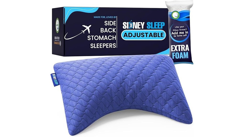 mini blue adjustable pillow