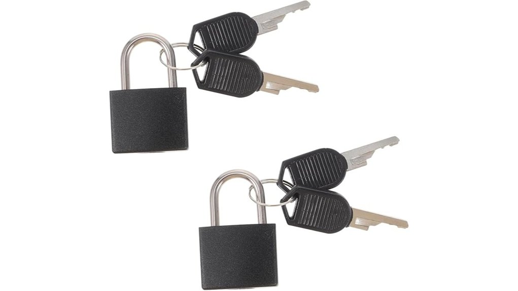 mini brass padlock keyset
