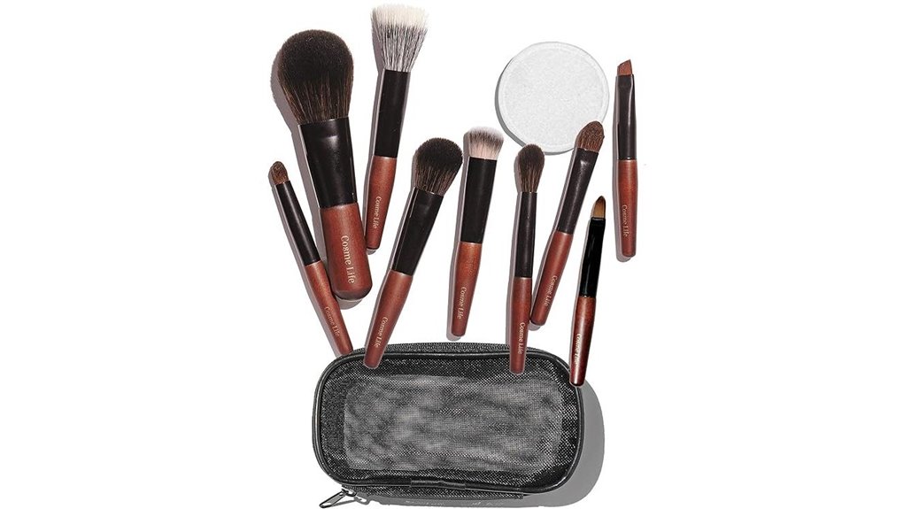 Mini Makeup Brush Sets (Protective Cases) Worth Trying 7 mini cosme 9 brush set