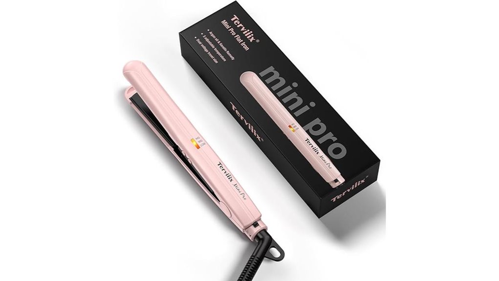 mini dual voltage flat iron