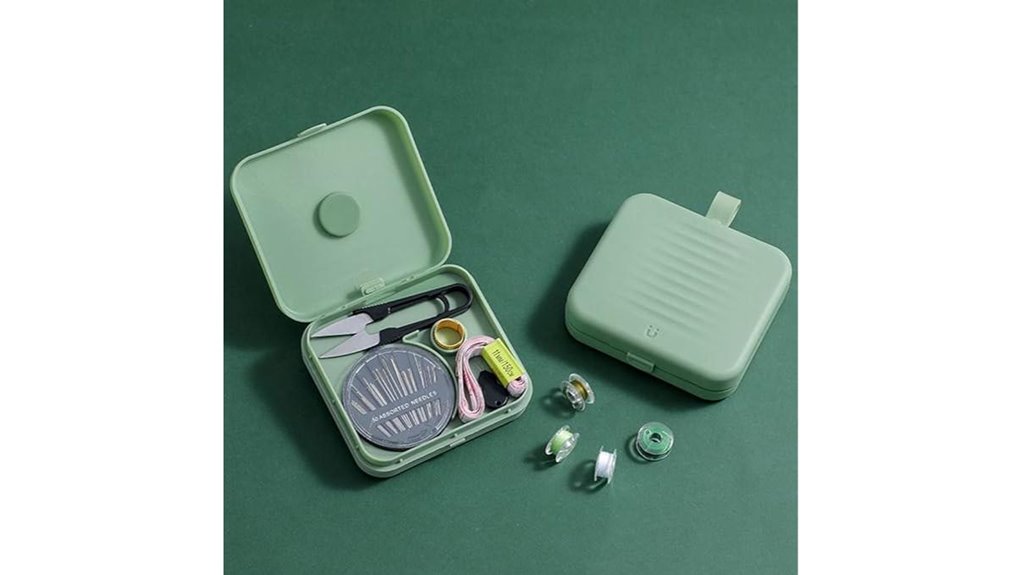 The Ultimate Embroidery Travel Kits for On-the-Go Stitching 8 mini green sewing kit case