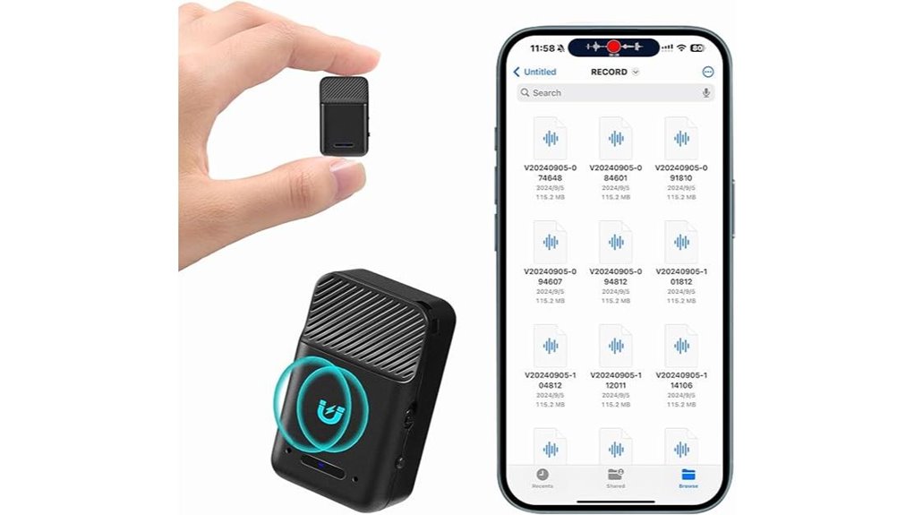 Mini Recorders for Travel Interviews with Simple Controls 9 mini magnetic 72 hour recorder