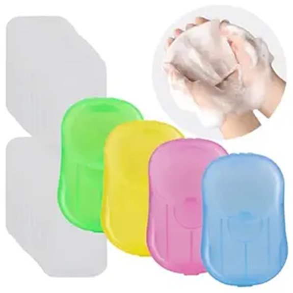 Top Hand Soap Sheets in Dispenser Case for Effort‑Free Hygiene 3 mini portable soap sheets