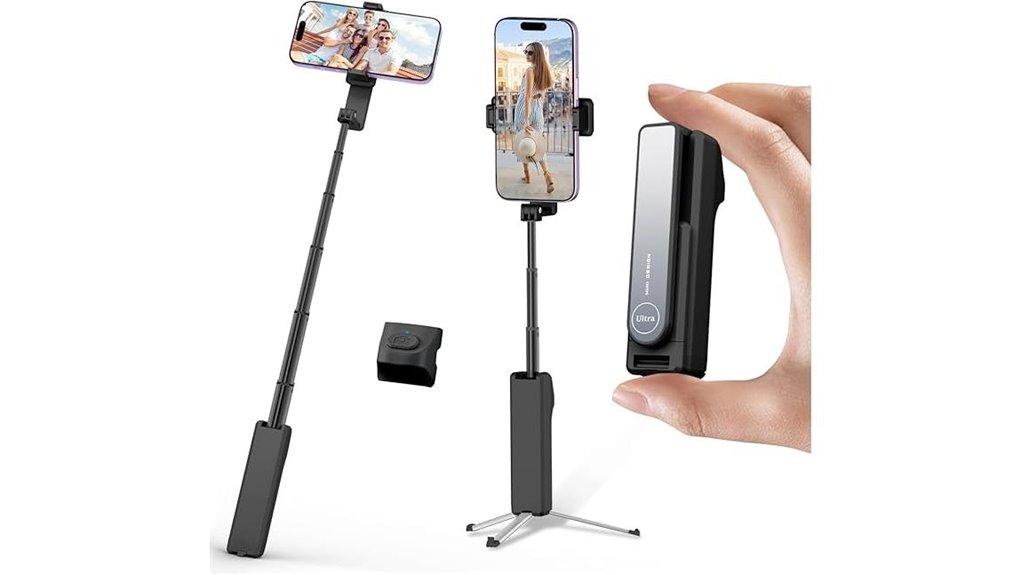 Best Pocket Selfie Sticks With Sturdy Hinges for Tripods 13 mini selfie tripod remote