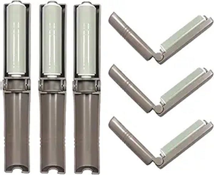 Compact Lint Rollers for Dark Coats: Refillable Picks Shine 7 mini six pack gel roller