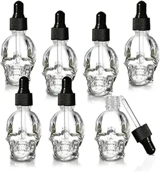 mini skull 7x10ml bottles