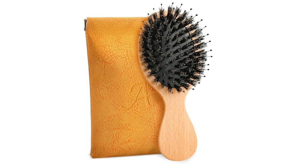Best Travel Hairbrushes That Protect Fine Hair From Breakage 1 mini travel boar bristle