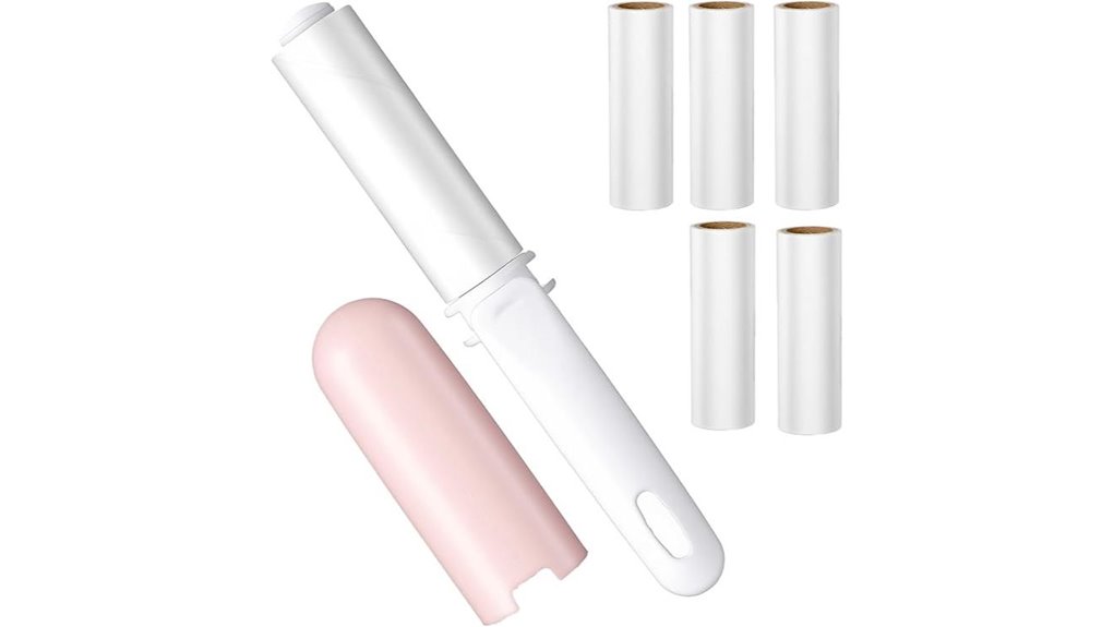 Compact Lint Rollers for Dark Coats: Refillable Picks Shine 4 mini travel lint roller