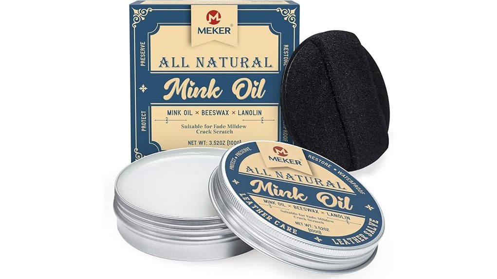 Top Leather Conditioners (Travel Size) Your Passport Will Love 7 mink oil leather 3 52